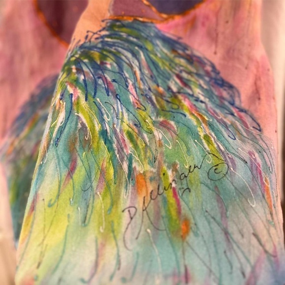 VTG Women’s Hand Painted Artistic Crewneck Sweatshirt Size XL - Picture 2 of 4